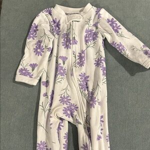 Charming Lavender Floral Kids Footie